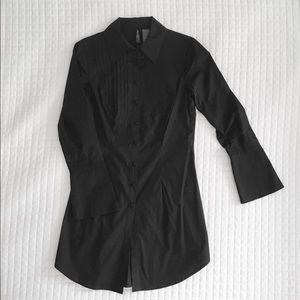 Tuxedo tunic shirt.